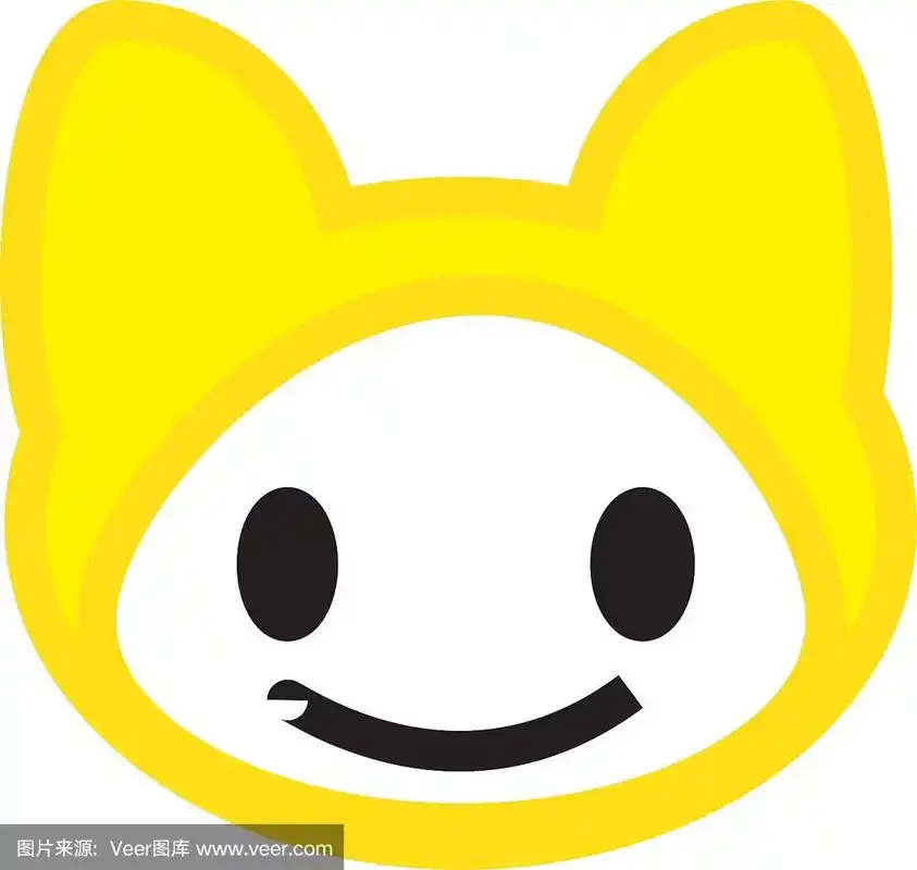 可爱的,表情符号,黄色,儿童,凯蒂猫