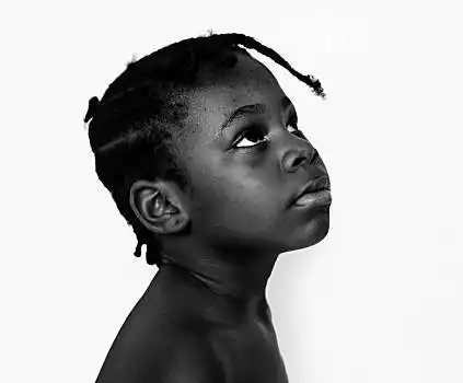 非洲,儿童,头像,凝视,脸