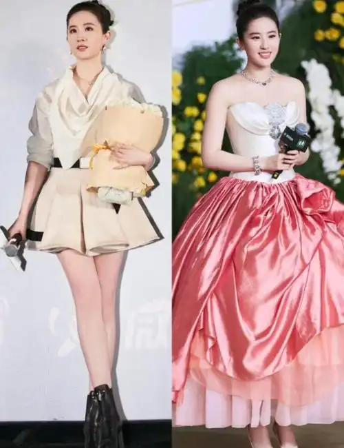 刘亦菲出席活动穿短裙,一双白腿很结实,路人表示真人不上镜