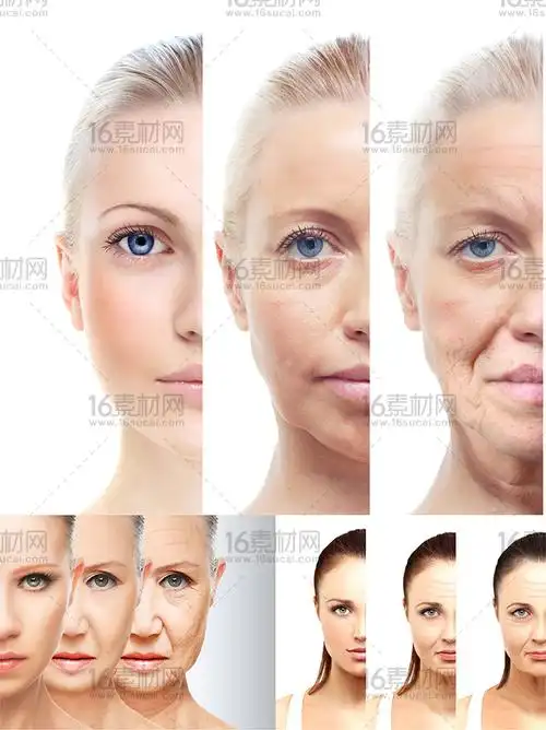 女性从年轻到衰老的过程高清图片