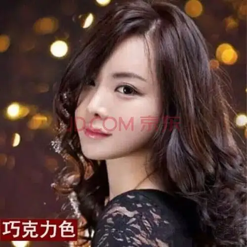 板票色染发水一洗彩色植物黑可以盖白头发的板粟色染头皮 巧克力色