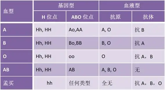 血型系统的abo血型系统