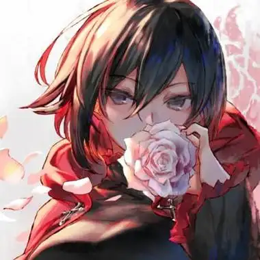动漫女生头像闺蜜头像复古风哥特风玫瑰二次元