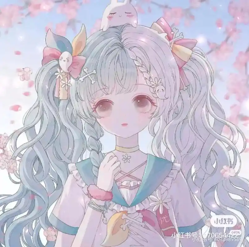 可爱头像女卡通呆萌 还有闺蜜试题有要的可以下载小红书#快开 - 兑趑