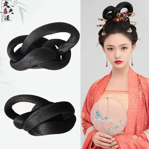 录同款发髻古风影视可弯曲宋制飞天发包