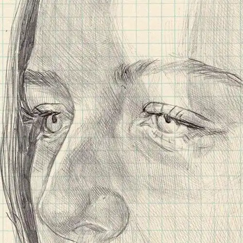 她画在废旧纸张上的素描吸引了16万粉丝