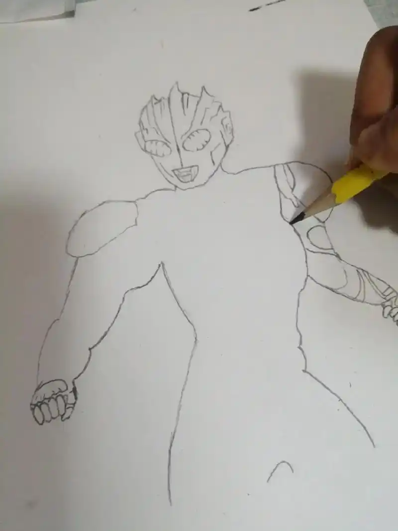 奥特曼 #诺亚奥特曼#手绘 今天换诺亚奥特曼 昨天画线稿耽 - 抖音