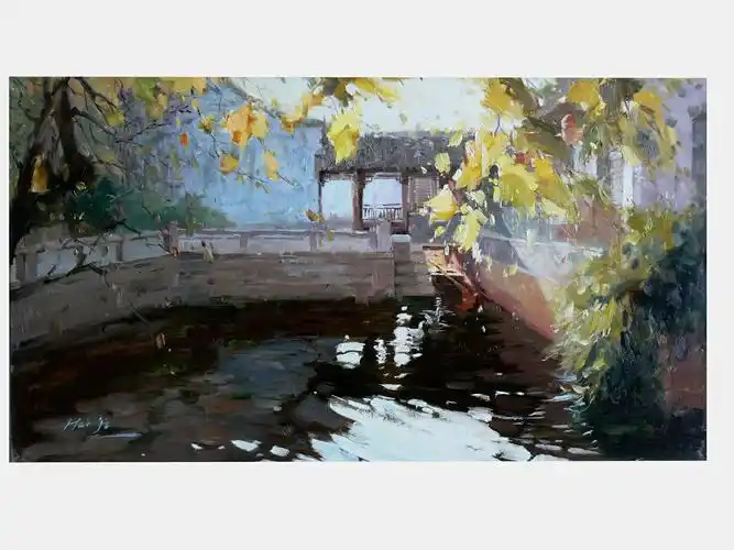   海纪 作品名称 江南水乡 作品分类 油画 售价 27