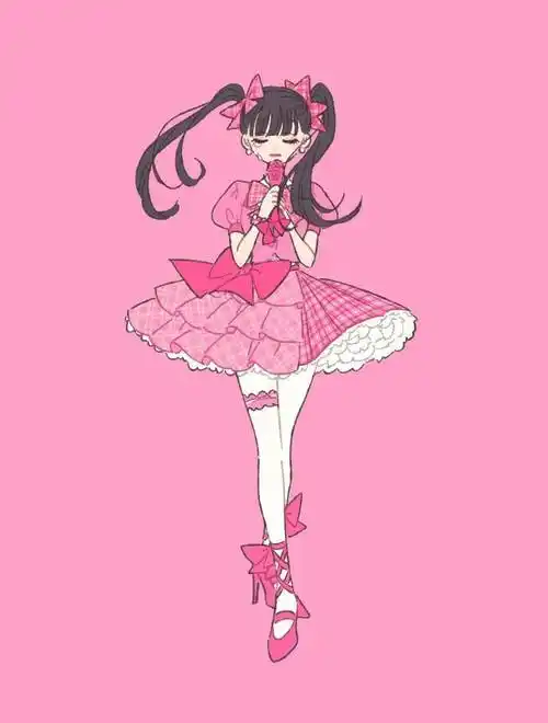 少女全身照临摹素材