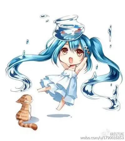 水瓶座二次元q版人设