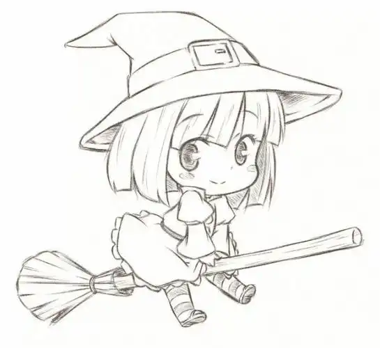 q版动漫人物简笔画图片_q版动漫人物儿童绘画图集