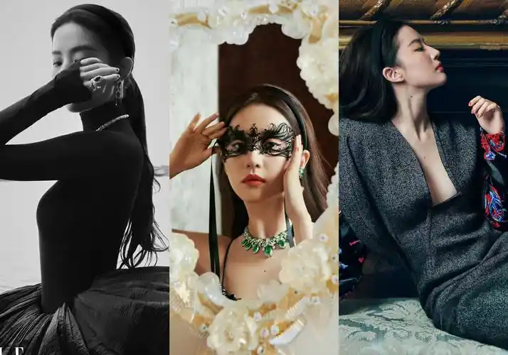 刘亦菲elle金九封面,性感抹胸宛如美神降临,演绎意式宫廷大片_时尚