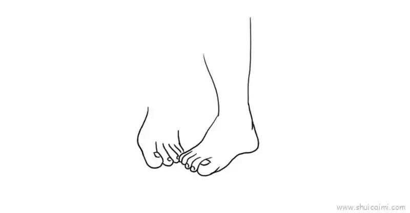 小脚丫简笔画画法图解