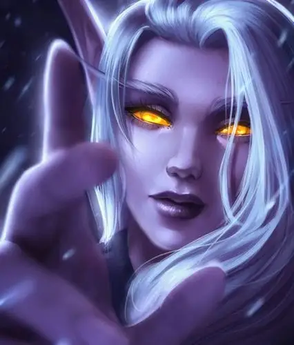 玩家精美画作:暗夜精灵的自拍角度