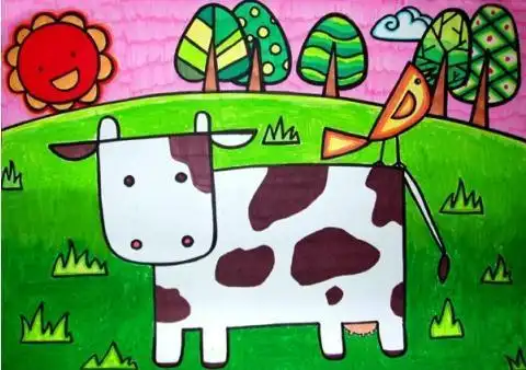 棒画作品狮子幼儿学前学画绘画练习的动物昆虫类简笔画图片大全儿童画