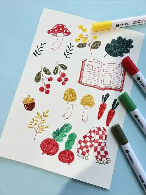 简笔画水彩笔速涂