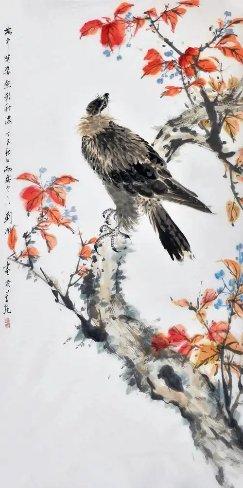 刘阔国画花鸟作品赏析:笔墨清润,趣味盎然