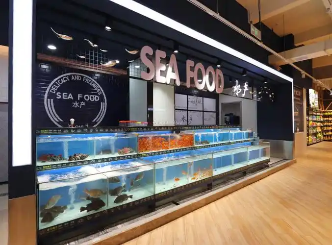 上海超市水产区装潢设计图片_装信通网效果图