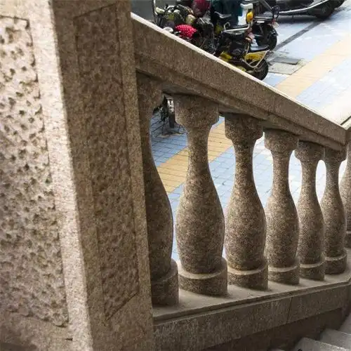 石材楼梯扶手柱栏杆60x12x12灰色花岗岩栏杆