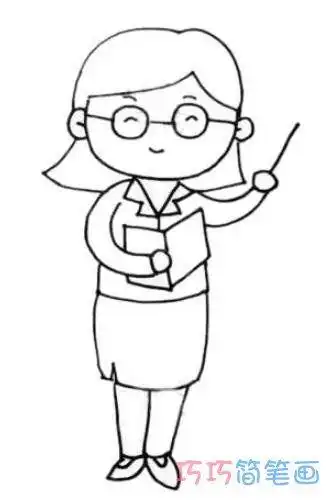 英语老师简笔画