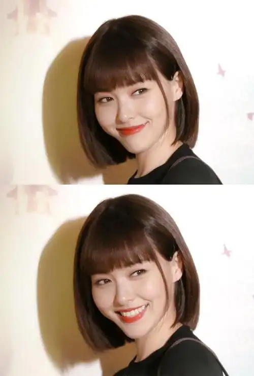 唐嫣很适合这个短发,好看