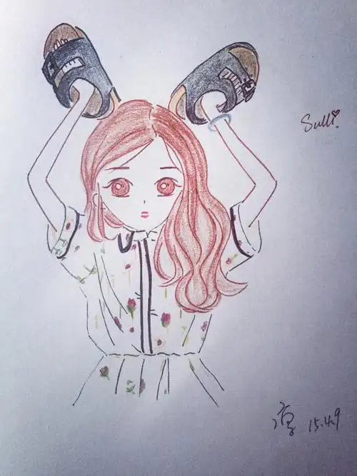 画的雪莉新画报,虽然也是前几天画的了