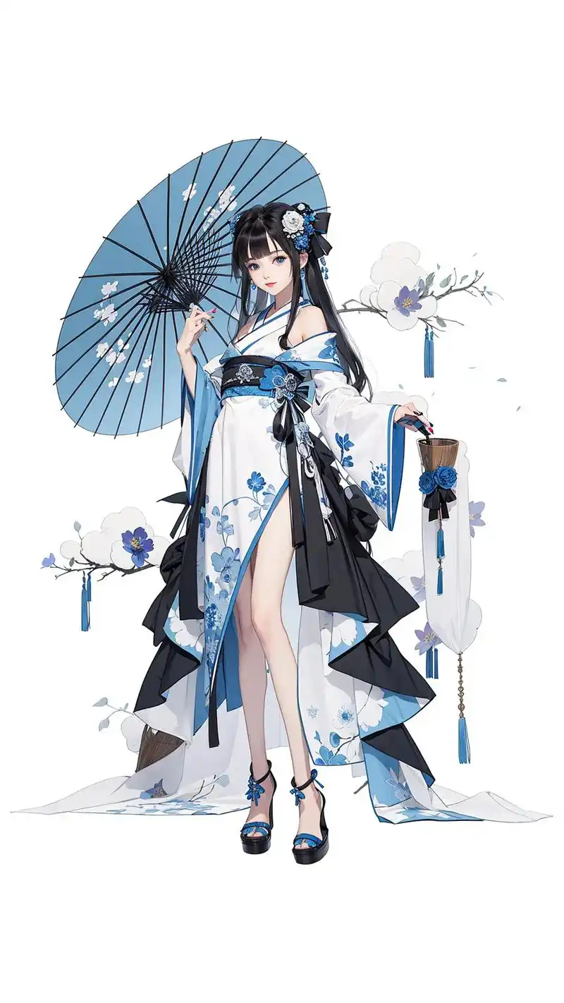 中国风古典美女立绘 #二次元美图 #二次元ai绘画 #立绘  - 抖音