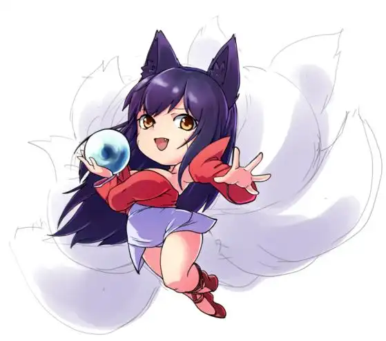 英雄联盟 lol 阿狸 萌图 可爱 九尾妖狐 游戏 ahri