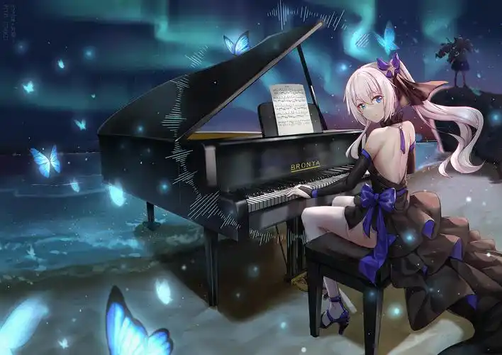 星海蝶梦插画图片壁纸