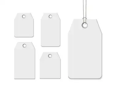 空白标签模板价格标签设置现实的矢量照片