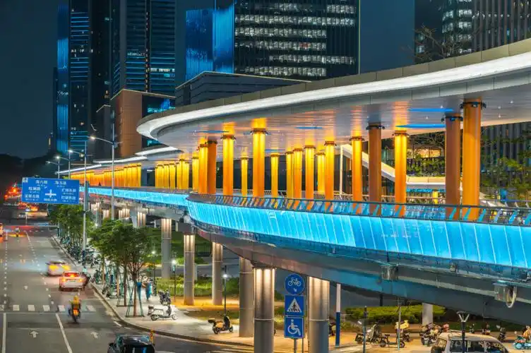 科技感网红天桥上新!桂城,美出新高度!