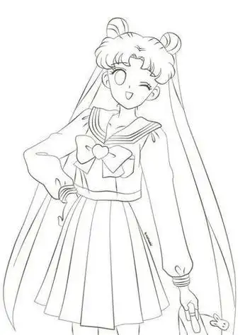 超可爱美少女简笔画 可爱女生简笔画 可爱女生头像公主简笔画人物美