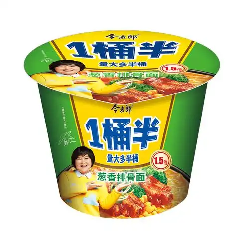 今麦方便面一桶半葱排骨158g量大多半速食泡面方便面