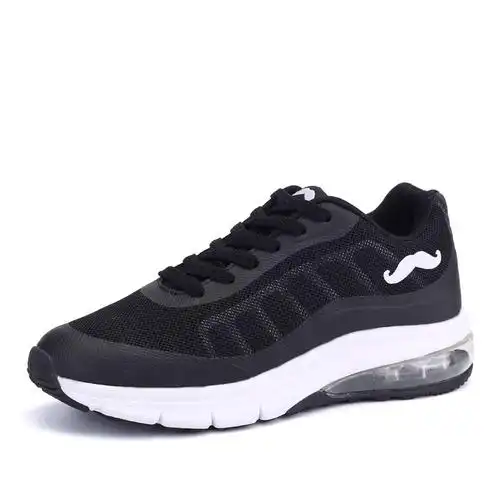 宝超 女鞋2015秋冬季新款气垫跑步鞋网面透气休闲运动鞋户外鞋 黑色