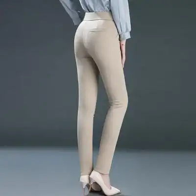 春季中年大码女裤弹力身外春夏薄款女士高腰小脚裤子打底裤
