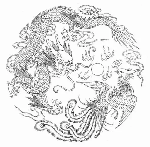 漫画龙凤简笔画