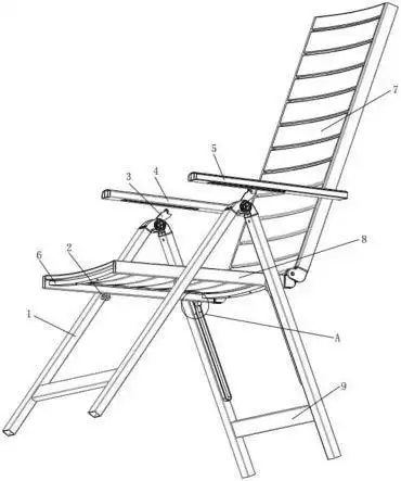 一种靠背角度可调节的折叠椅的制作方法