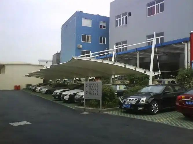 多种造型膜结构停车棚防晒户外防雨遮阳棚膜结构车棚自行车车棚