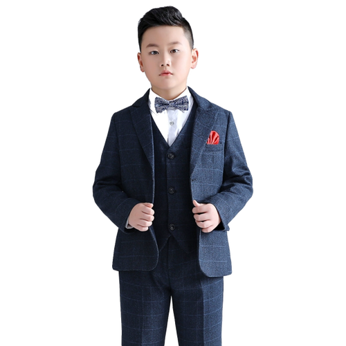西服英伦男孩正装套装主持人演出服儿童加肥大码男童礼服胖童西装