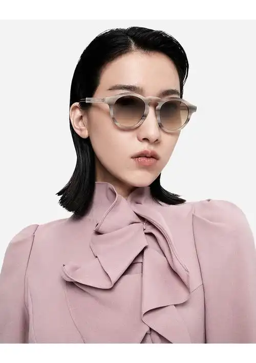 charles&keith2021秋季复古圆形女士时尚太阳眼镜ck3-21280417 black