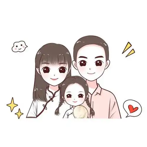 感受幸福,藏在头像里的美好,一家三口头像