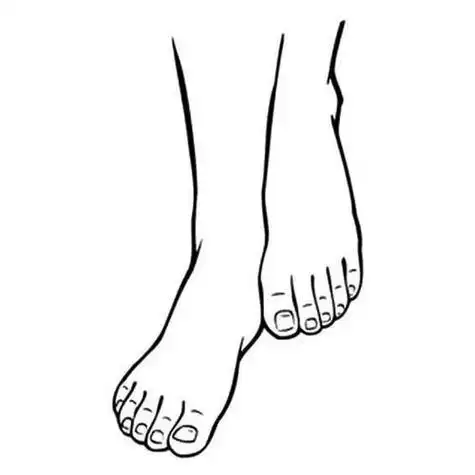 简笔画脚丫