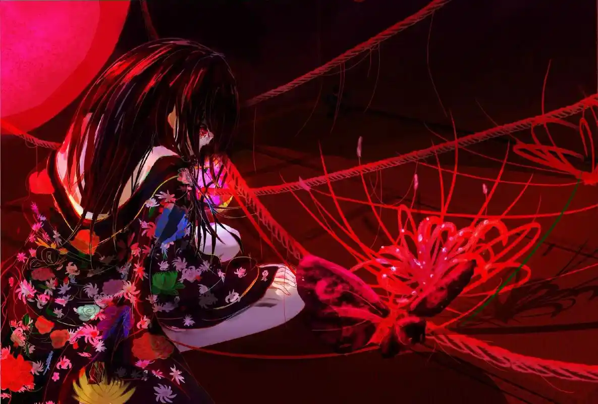 二次元 #动漫壁纸 #动漫 #暗黑系 # - 抖音