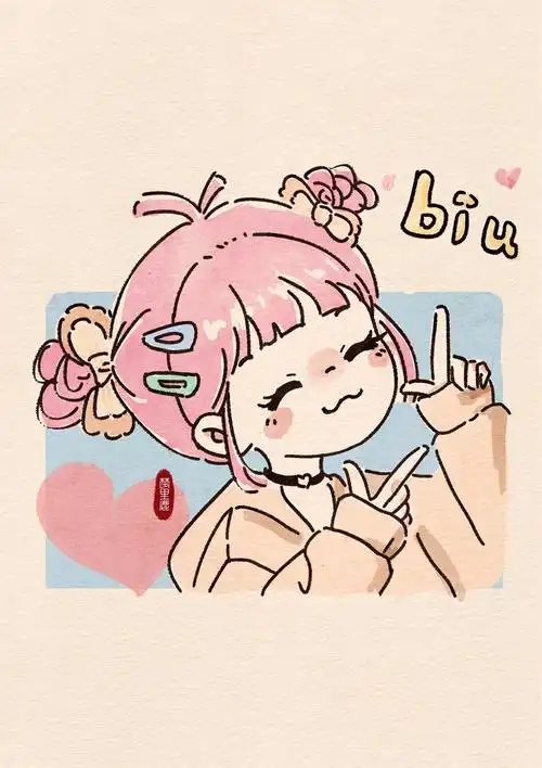 手绘可爱卡通女生头像