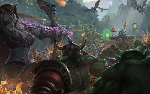 魔兽世界经典怀旧主题绘联盟大战部落