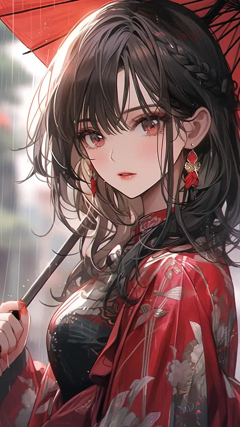 古风唯美的手机壁纸 古典穿搭的小姐姐散发着典雅与高贵的气质,身着