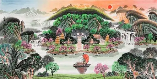 当代名家给你解读,最旺财的聚宝盆山水画