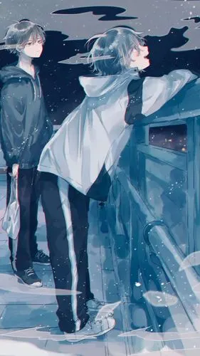 蓝色男生背景图