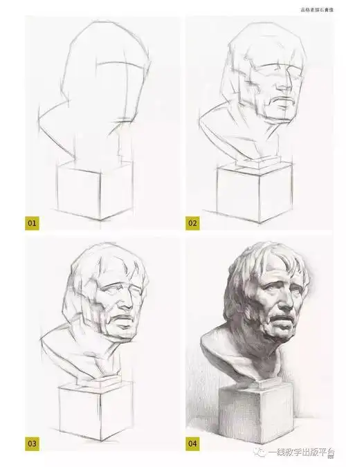 素描学习进阶篇为画好真人头像做准备我们为你量身定做了品格素描石膏