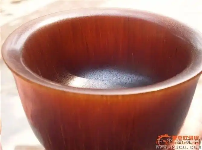 精品回流素雕犀角碗